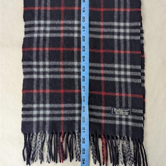 Burberry's Scarf Blue – Unisex Lambswool Check – Luxury Warm Winter Fashion - Picture 6 of 7